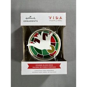 Hallmark Ornament Christmas Stained Glass Dove new in box, box has slight damage